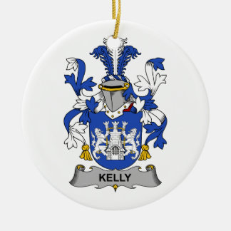 Adorno De Cerámica Escudo de la familia de Kelly