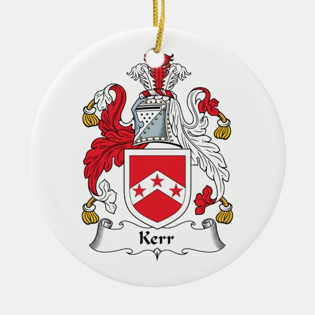 Adorno De Cerámica Escudo de la familia de Kerr (Frente)
