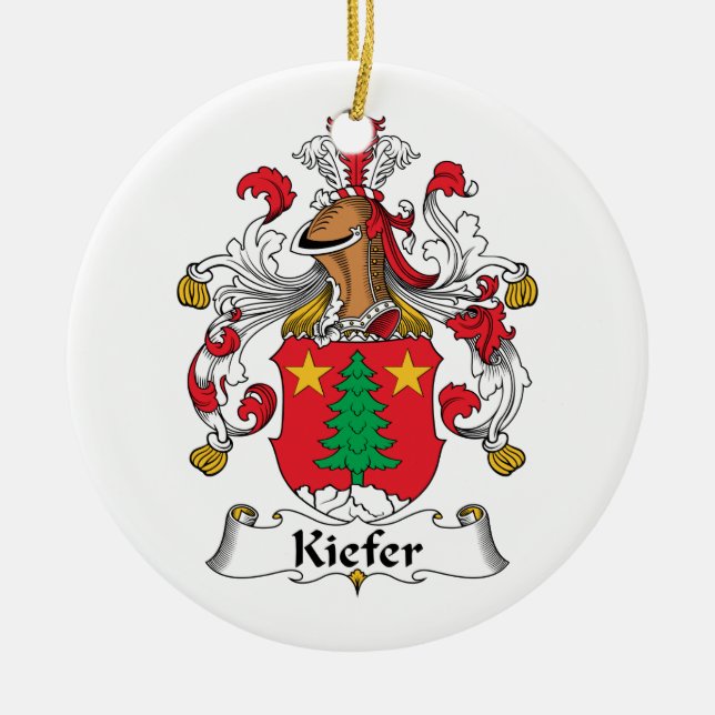 Adorno De Cerámica Escudo de la familia de Kiefer (Frente)