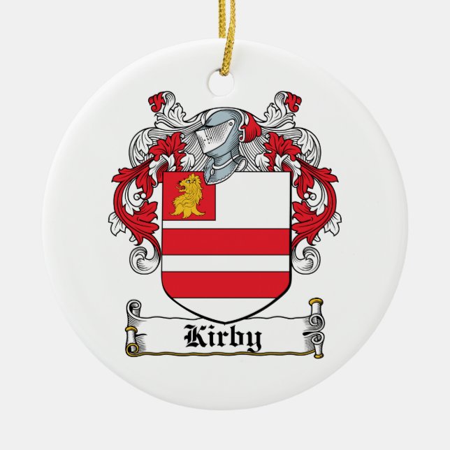 Adorno De Cerámica Escudo de la familia de Kirby (Frente)