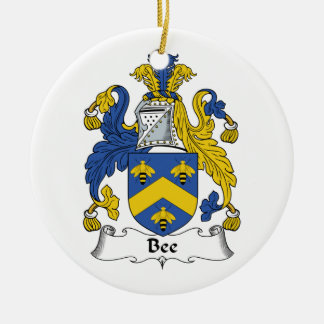 Adorno De Cerámica Escudo de la familia de la abeja