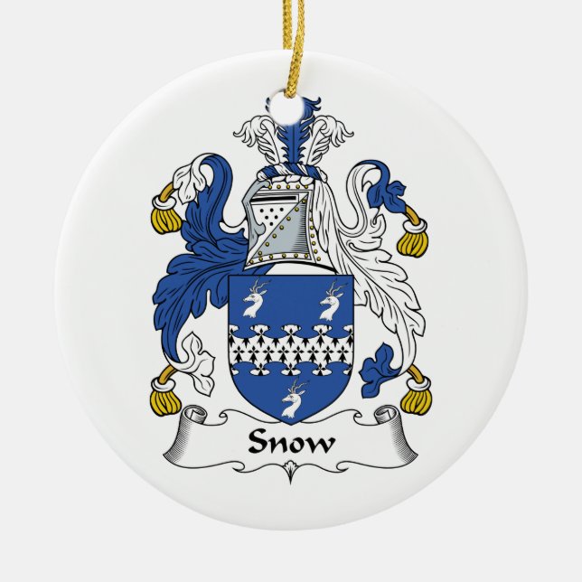 Adorno De Cerámica Escudo de la familia de la nieve (Frente)