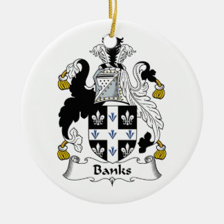 Adorno De Cerámica Escudo de la familia de los bancos
