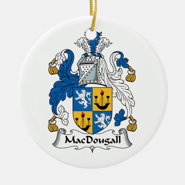 Adorno De Cerámica Escudo de la familia de MacDougall (Frente)