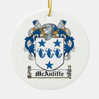 Adorno De Cerámica Escudo de la familia de McAuliffe