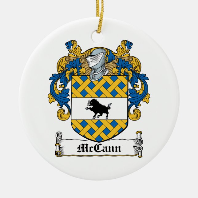 Adorno De Cerámica Escudo de la familia de McCann (Frente)