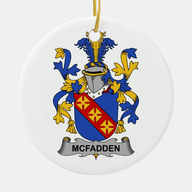 Adorno De Cerámica Escudo de la familia de McFadden (Frente)