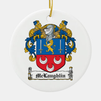 Adorno De Cerámica Escudo de la familia de McLaughlin