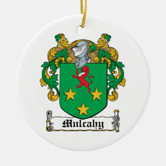 Adorno De Cerámica Escudo de la familia de Mulcahy