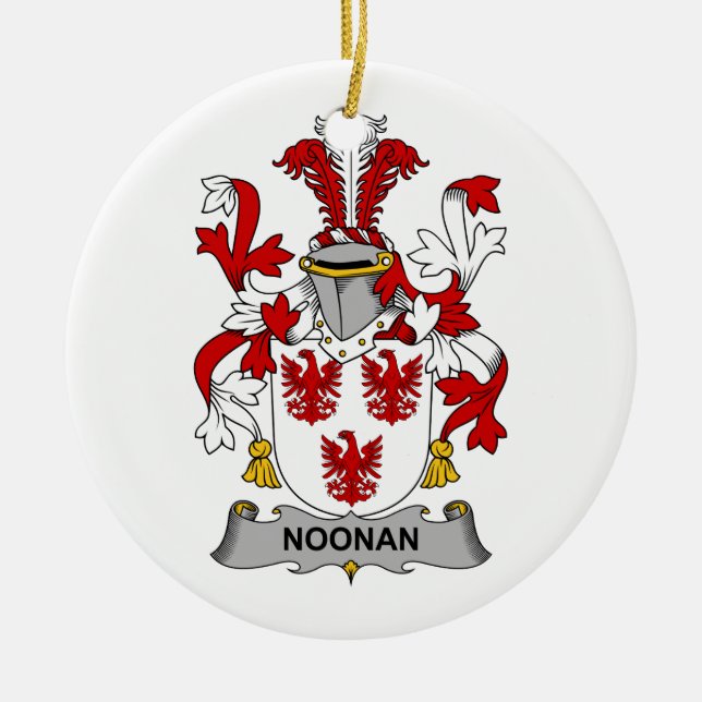 Adorno De Cerámica Escudo de la familia de Noonan (Frente)