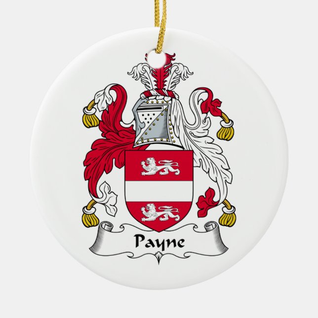 Adorno De Cerámica Escudo de la familia de Payne (Frente)