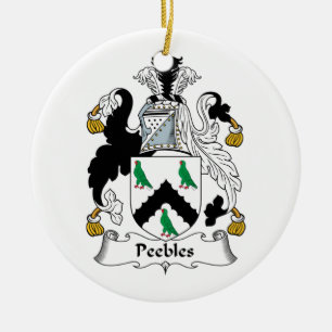 Adorno De Cerámica Escudo de la familia de Peebles