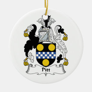 Adorno De Cerámica Escudo de la familia de Pitt
