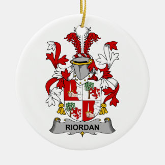Adorno De Cerámica Escudo de la familia de Riordan