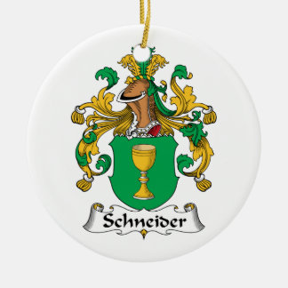 Adorno De Cerámica Escudo de la familia de Schneider