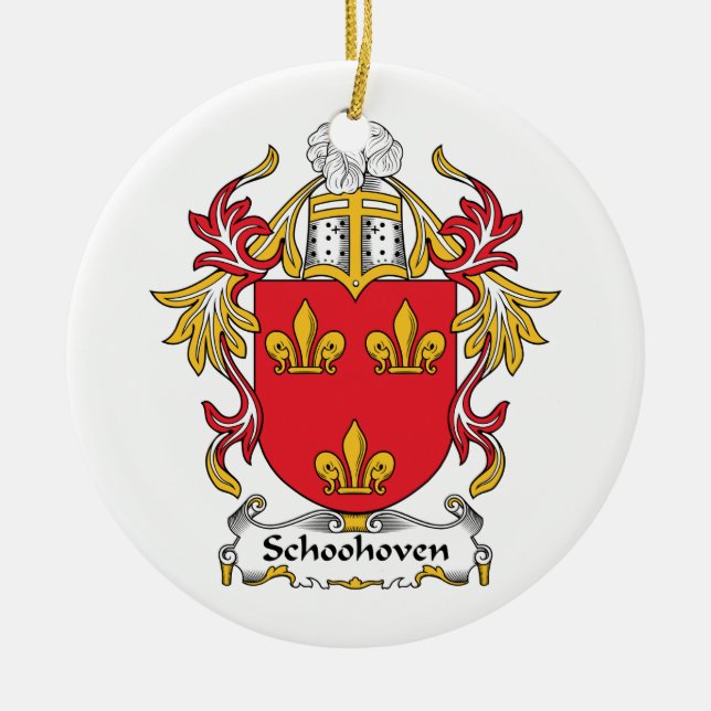 Adorno De Cerámica Escudo de la familia de Schoonhoven (Frente)