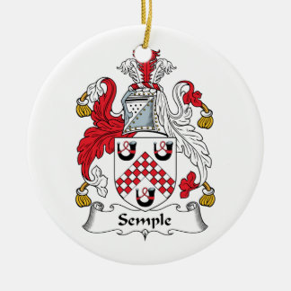Adorno De Cerámica Escudo de la familia de Semple