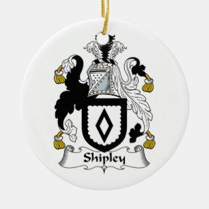 Adorno De Cerámica Escudo de la familia de Shipley
