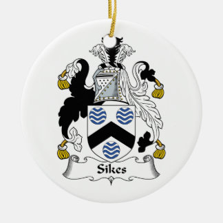 Adorno De Cerámica Escudo de la familia de Sikes