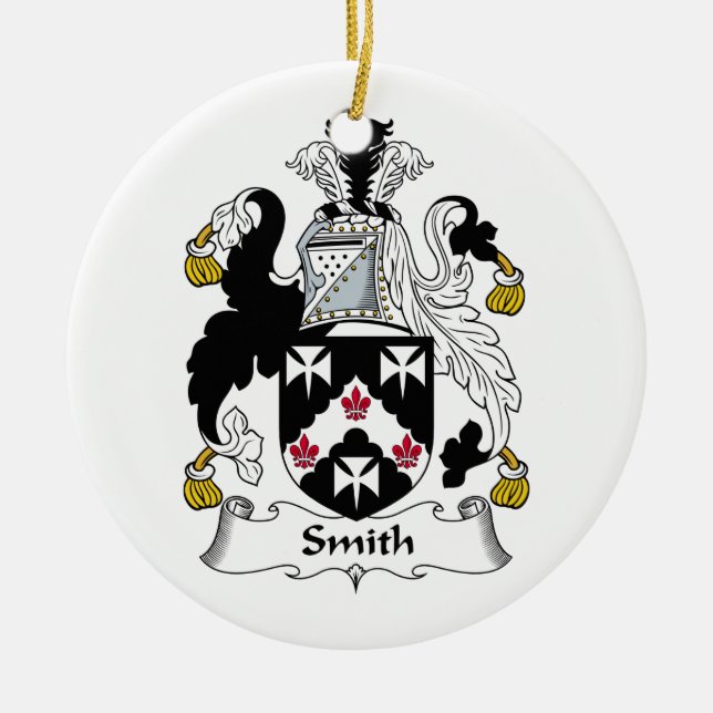 Adorno De Cerámica Escudo de la familia de Smith (Frente)