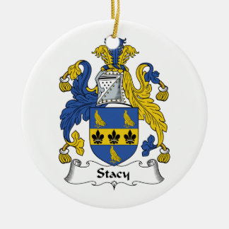 Adorno De Cerámica Escudo de la familia de Stacy