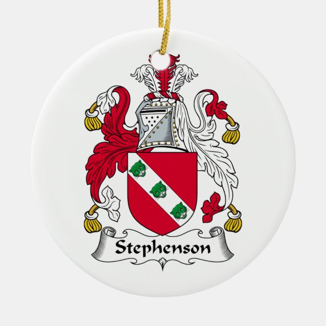 Adorno De Cerámica Escudo de la familia de Stephenson (Frente)