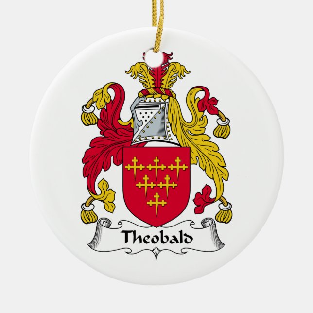 Adorno De Cerámica Escudo de la familia de Theobald (Frente)