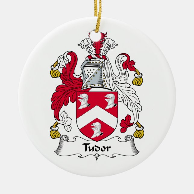 Adorno De Cerámica Escudo de la familia de Tudor (Frente)