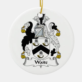 Adorno De Cerámica Escudo de la familia de Waite