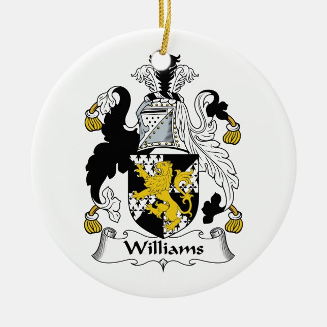 Adorno De Cerámica Escudo de la familia de Williams (Frente)