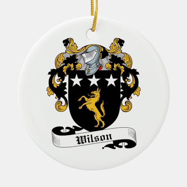 Adorno De Cerámica Escudo de la familia de Wilson (Frente)