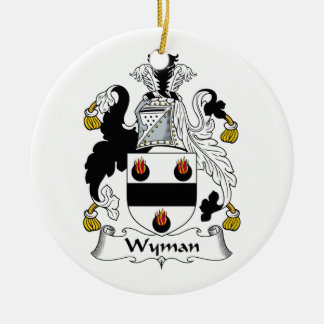 Adorno De Cerámica Escudo de la familia de Wyman