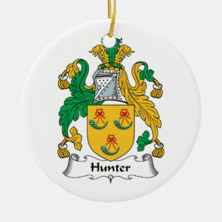 Adorno De Cerámica Escudo de la familia del cazador
