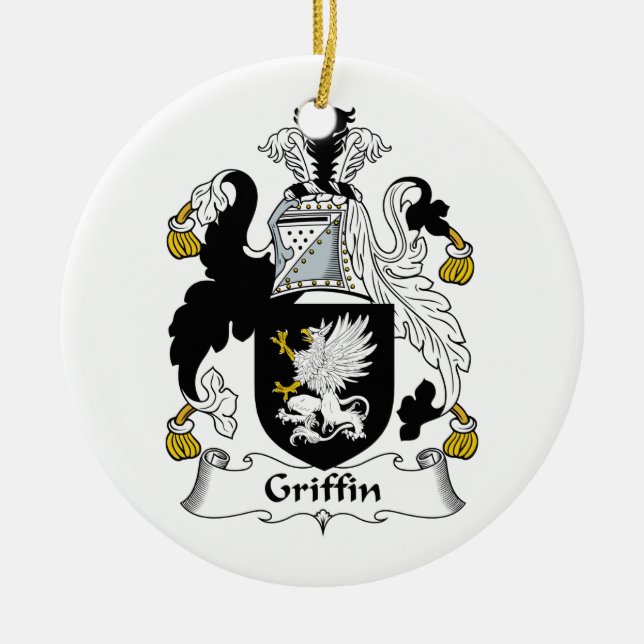 Adorno De Cerámica Escudo de la familia del grifo (Frente)