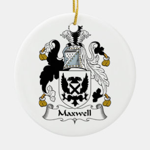 Adorno De Cerámica Escudo de la familia del maxwell