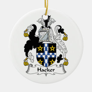 Adorno De Cerámica Escudo de la familia del pirata informático