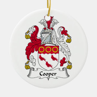 Adorno De Cerámica Escudo de la familia del tonelero