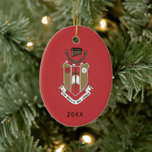 Adorno De Cerámica Escudo de la Fraternidad Musical Sigma Alpha Iota