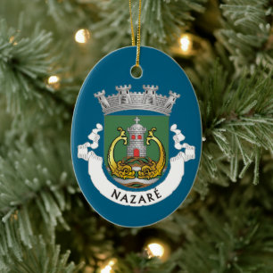 Adorno De Cerámica Escudo de Nazaré, Portugal