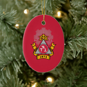 Adorno De Cerámica Escudo de Phi Sigma Kappa