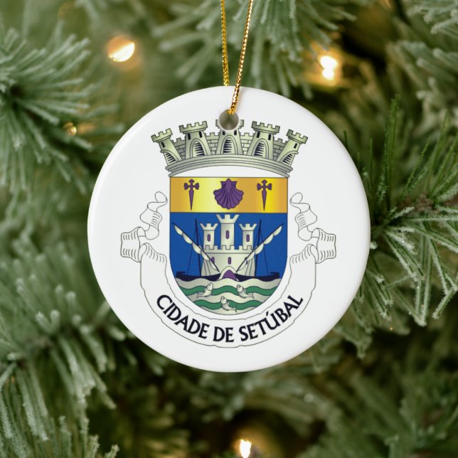 Adorno De Cerámica Escudo de Setúbal, PORTUGAL (Árbol)
