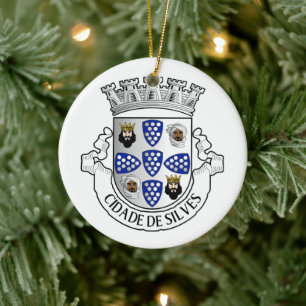 Adorno De Cerámica Escudo de Silves, Portugal