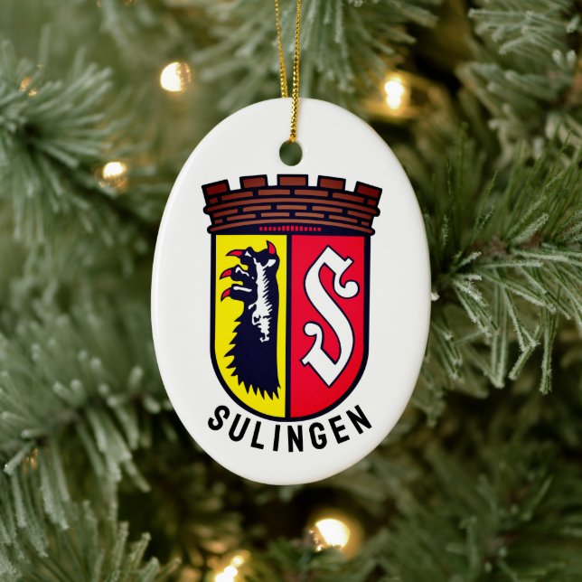 Adorno De Cerámica Escudo de Sulingen, Alemania (Árbol)