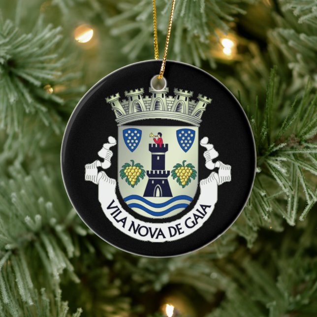 Adorno De Cerámica Escudo de Vila Nova de Gaia, PORTUGAL (Árbol)