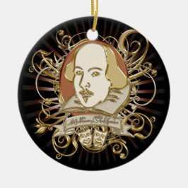 Adorno De Cerámica Escudo de William Shakespeare (oro)