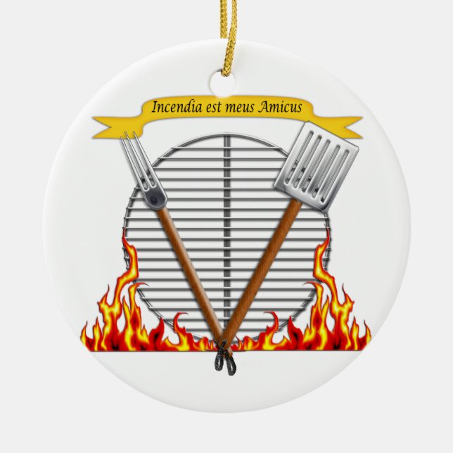 Adorno De Cerámica Escudo real de la parrilla del Bbq (Frente)