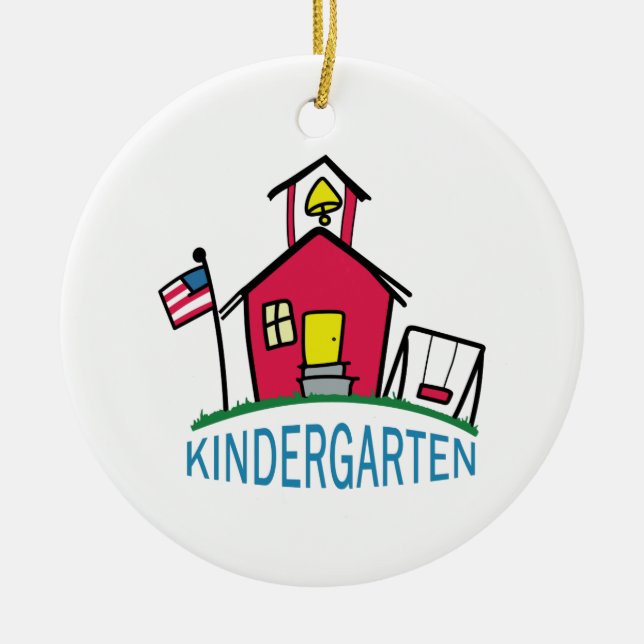 ADORNO DE CERÁMICA ESCUELA DE KINDERGARTEN (Frente)