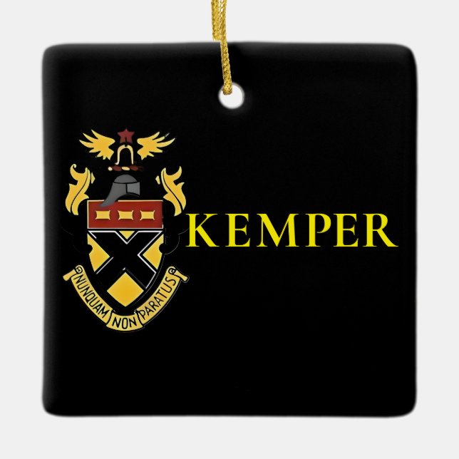 Adorno De Cerámica Escuela Militar y Escuela Superior de Kemper (Anverso)