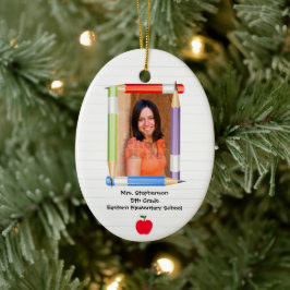 Adorno De Cerámica Escuela Personalizado de fotografía personalizada