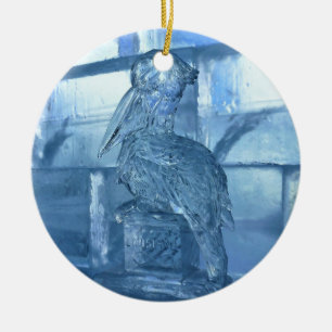 Adorno De Cerámica Escultura helada pelicana, Quebec, Canadá